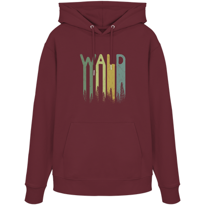 Wald Retro Forst Schriftzug - Organic Hoodie
