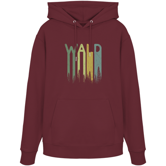 Wald Retro Forst Schriftzug - Organic Hoodie
