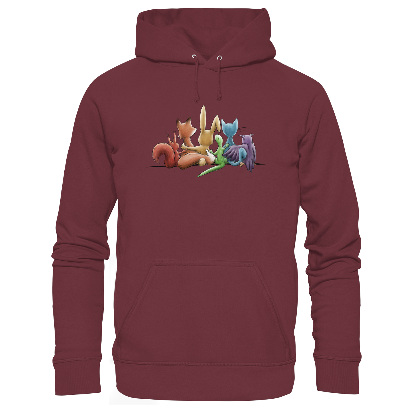 Regenbogen Tiere für Freundschaft, Toleranz und Vielfalt - Organic Hoodie