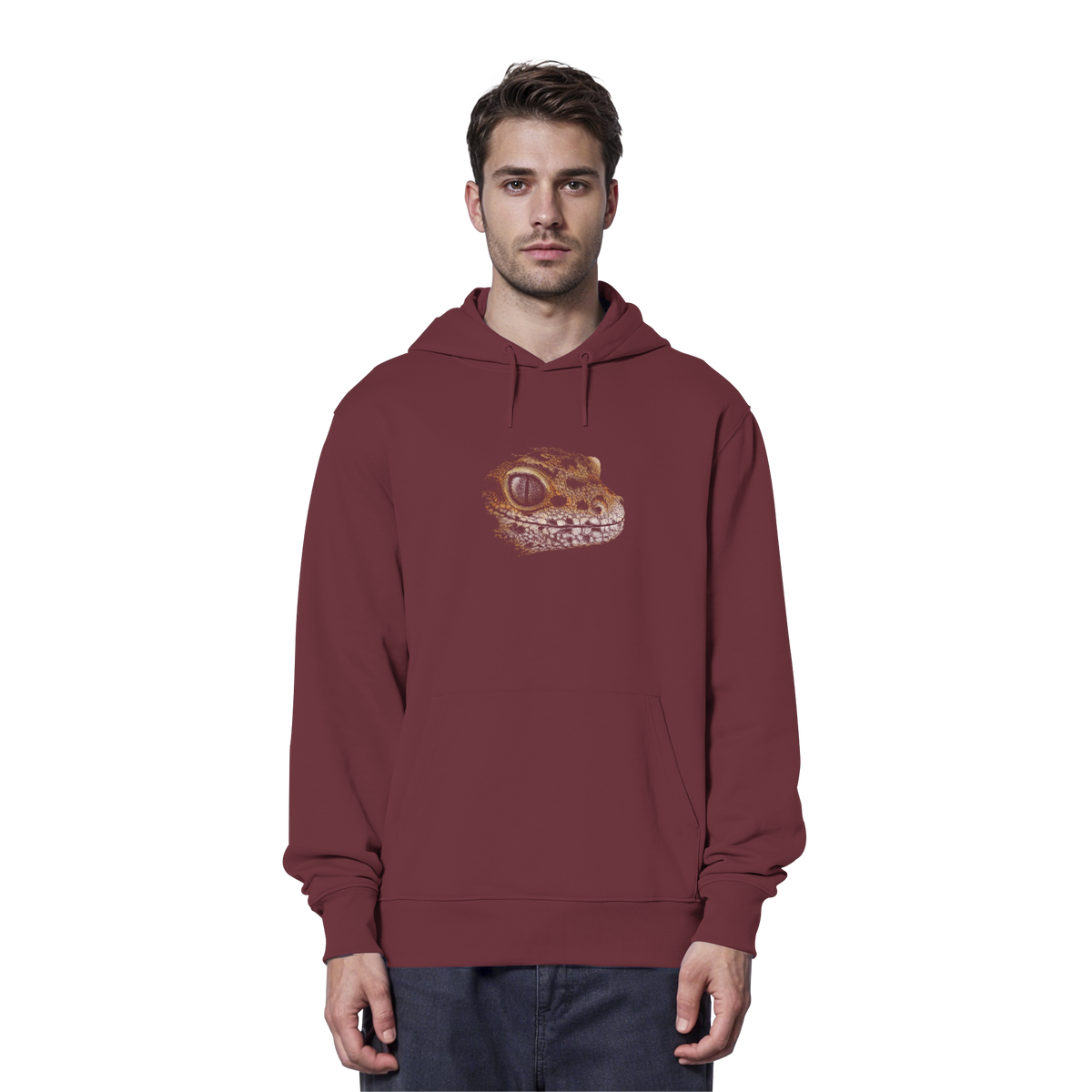 Leopard Gecko Skizze Kritzelkunst - Organic Hoodie