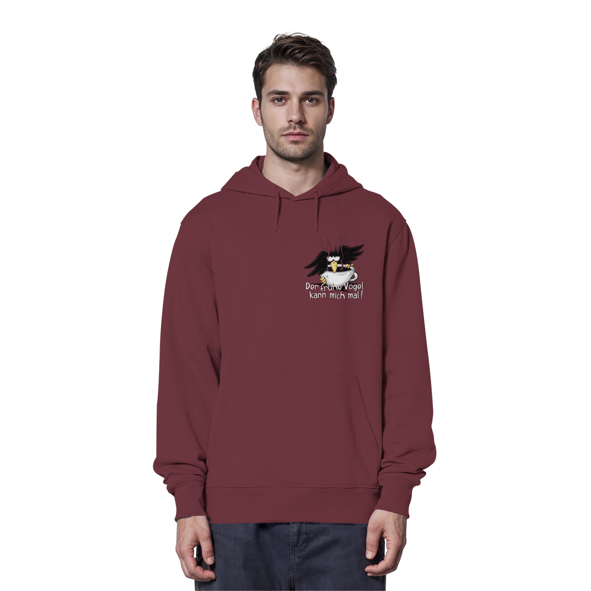 Der frühe Vogel kann mich mal | Kaffee Rabe - Organic Hoodie