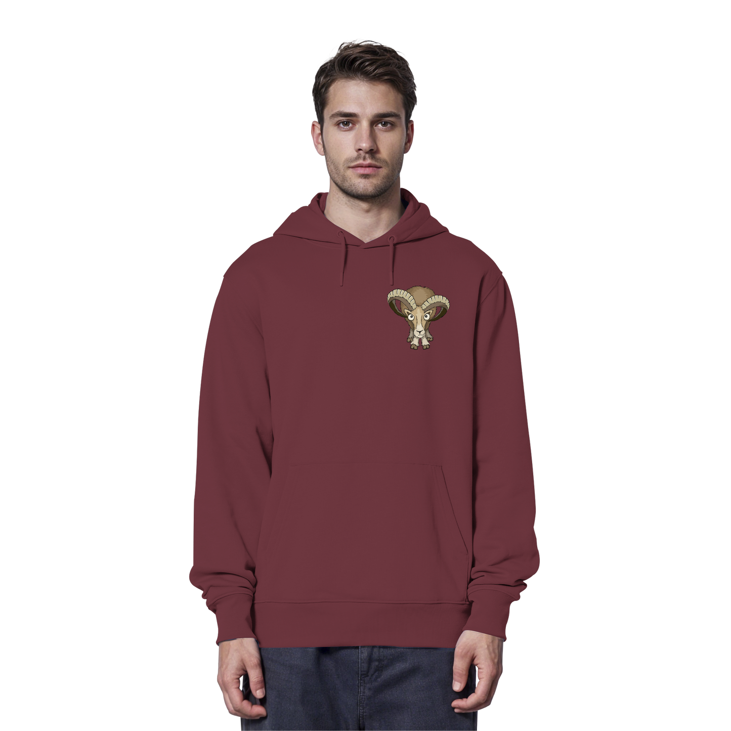 Bockiges Mufflon Widder Schafbock - Organic Hoodie