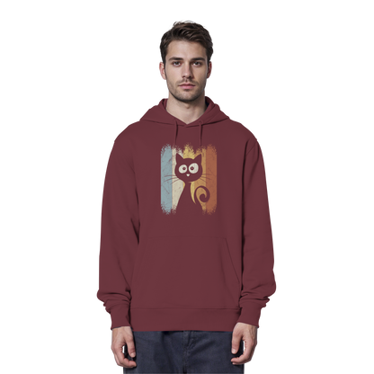 Retro Katze Silhouette - Organic Hoodie