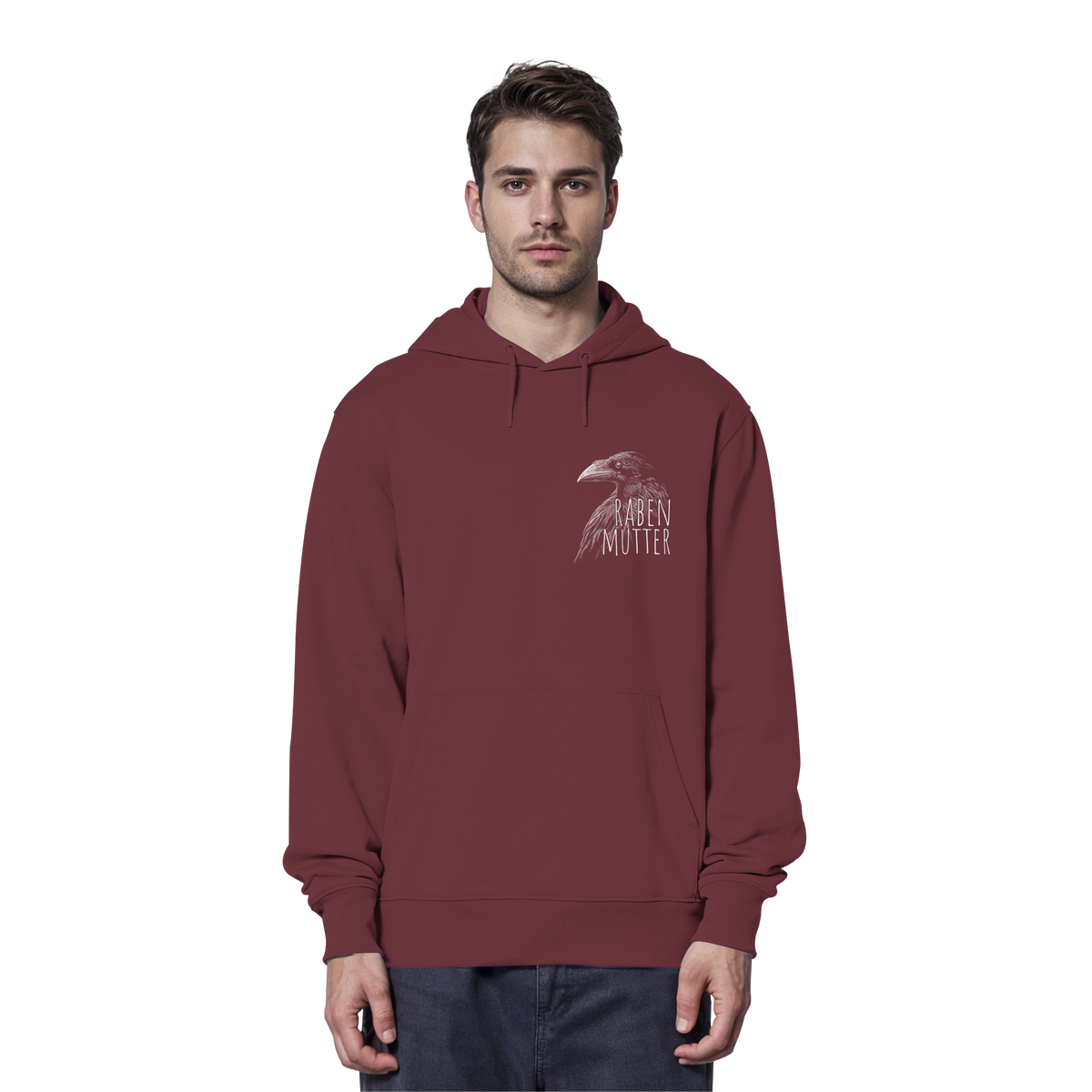Rabenmutter schwarze Krähe Rabe - Organic Hoodie