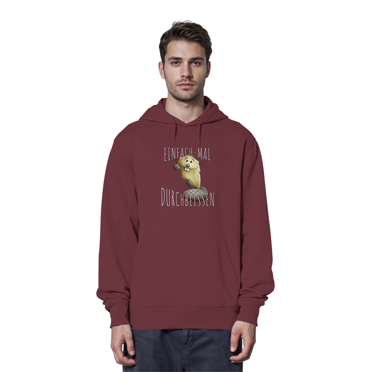 Einfach mal Durchbeissen Biber - Organic Hoodie