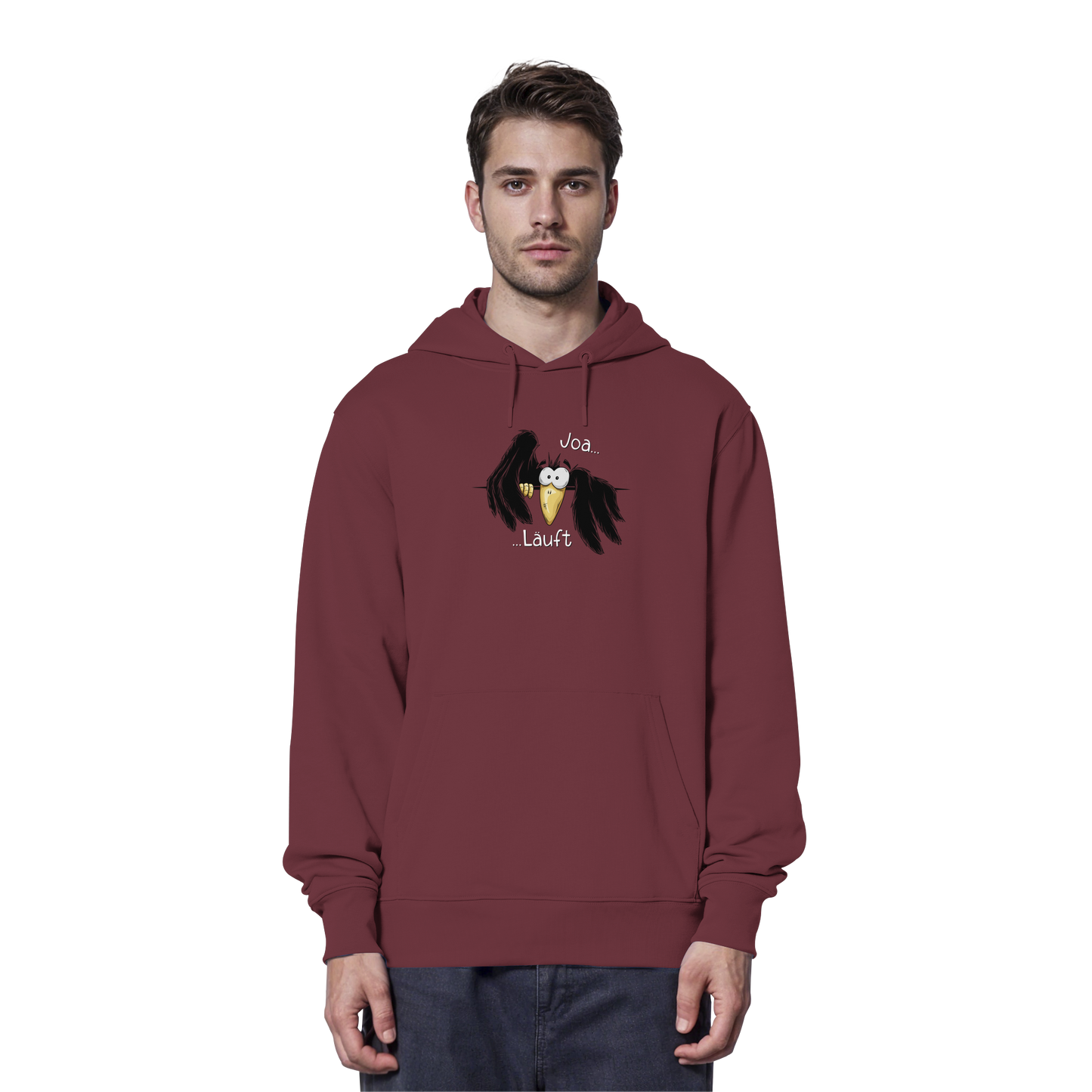 Joa Läuft Krähe gechillter Rabe - Organic Hoodie