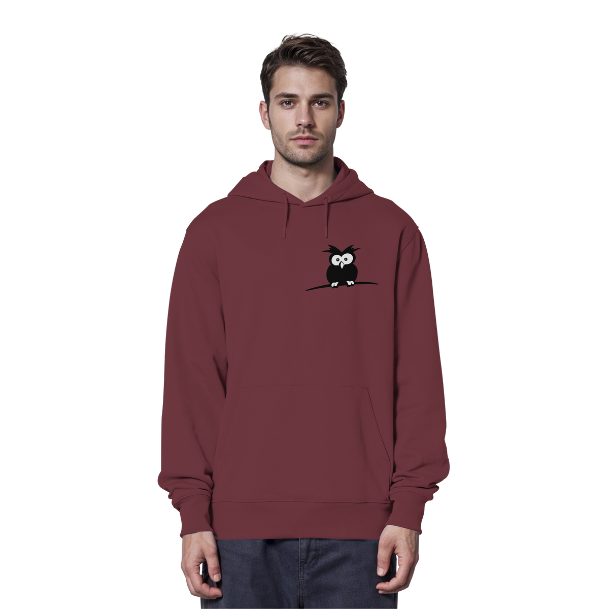 Kleine struppige Eule - Organic Hoodie