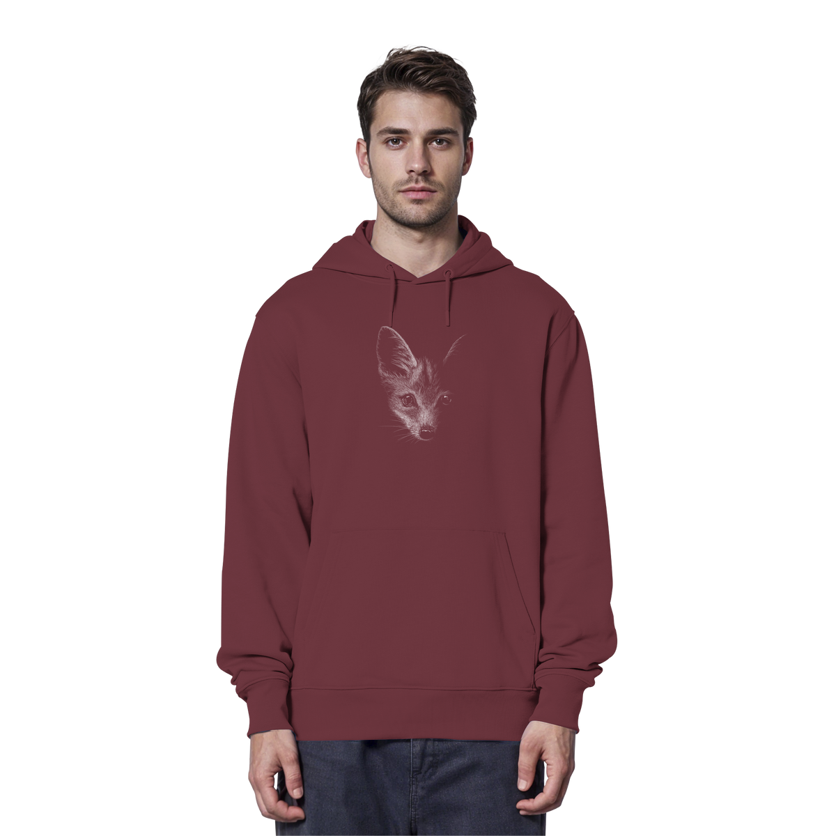 Fuchs Kritzelkunst Illustration - Organic Hoodie