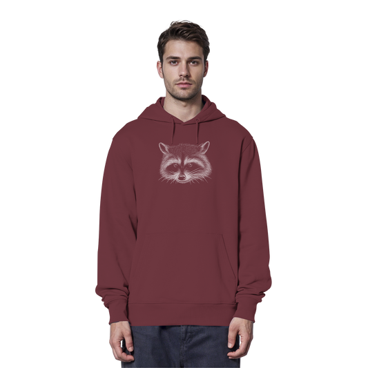 Waschbär Illustration Kritzelkunst - Organic Hoodie