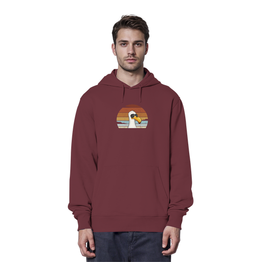 Cool lässige Retro Möwe - Organic Hoodie