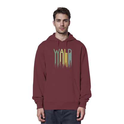 Wald Retro Forst Schriftzug - Organic Hoodie