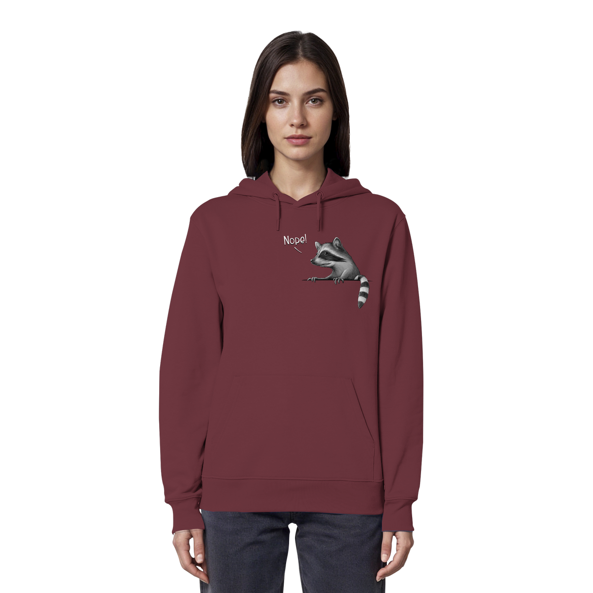 Nope! Frecher verwegener Waschbär - Organic Hoodie