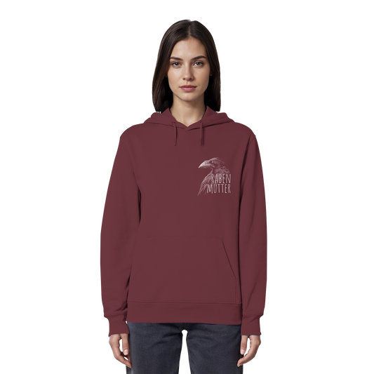 Rabenmutter schwarze Krähe Rabe - Organic Hoodie