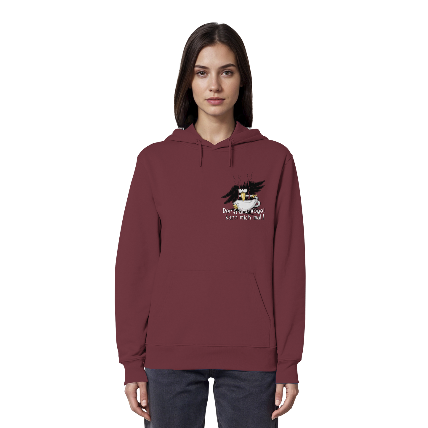 Der frühe Vogel kann mich mal | Kaffee Rabe - Organic Hoodie