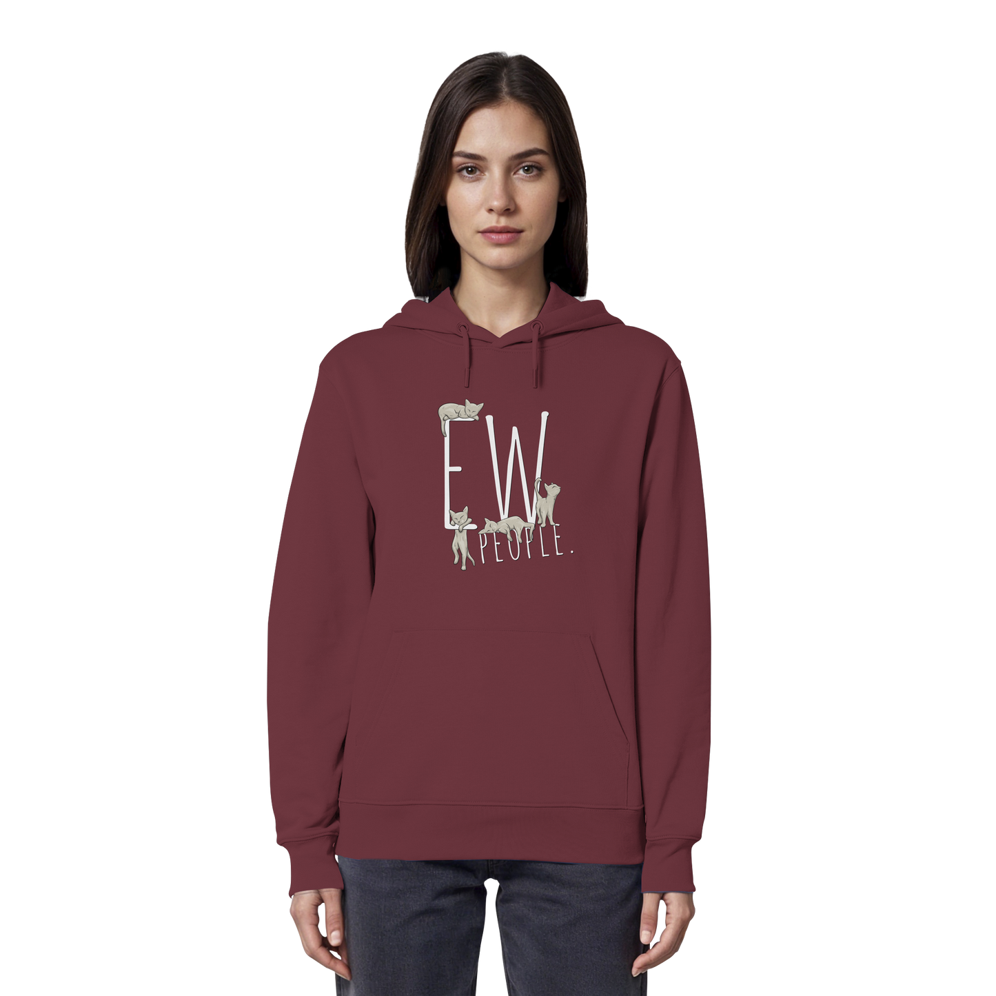 Ew, People. Sarkastische Katzen - Organic Hoodie