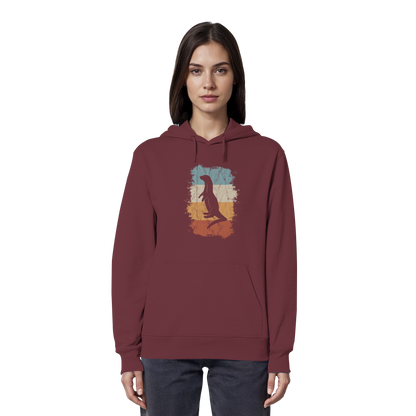 Retro Otter Fischotter Silhouette - Organic Hoodie