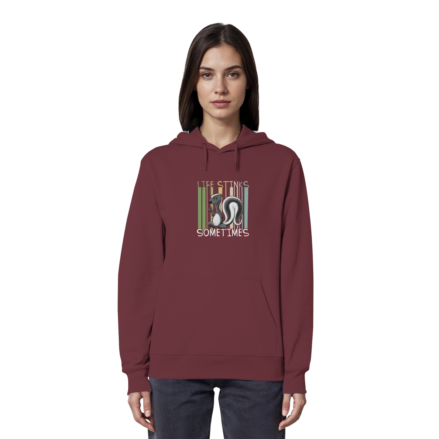 Life Stinks Sometimes Stinktier Weisheit - Organic Hoodie