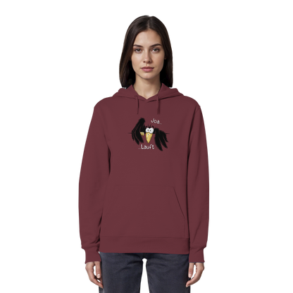 Joa Läuft Krähe gechillter Rabe - Organic Hoodie