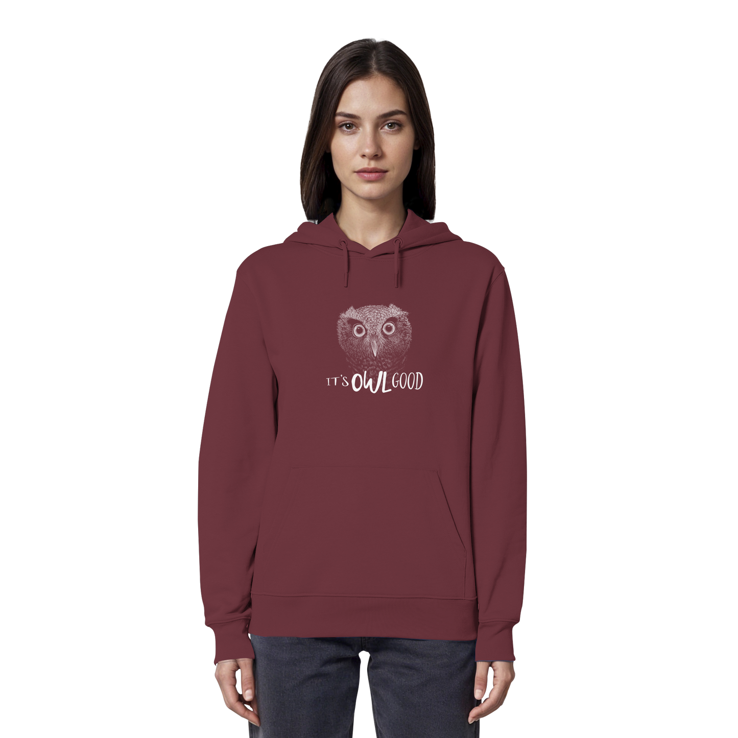 OWL Good | Kritzel-Kunst-Eule - Organic Hoodie