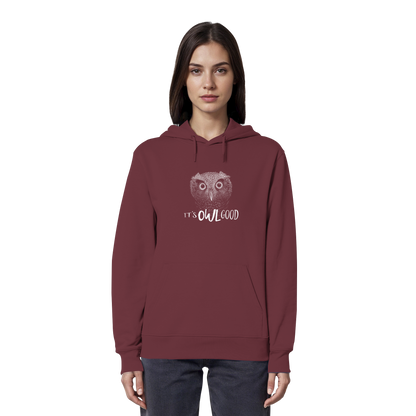 OWL Good | Kritzel-Kunst-Eule - Organic Hoodie