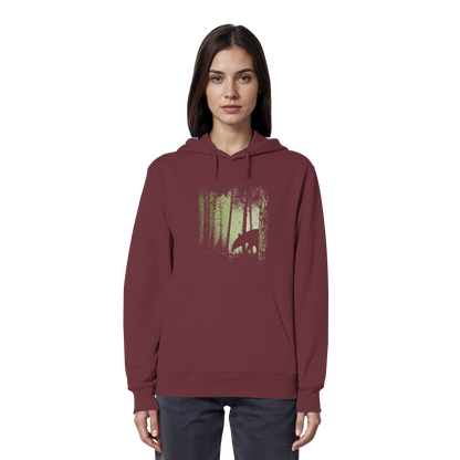 Lässiger Tapir im Zwielicht Wald - Organic Hoodie