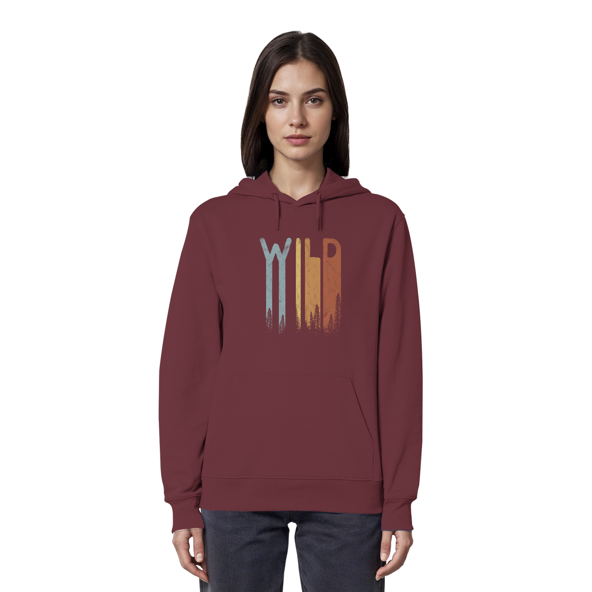 Wild Retro Schriftzug - Organic Hoodie