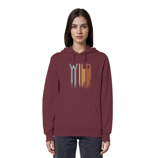 Wild Retro Schriftzug - Organic Hoodie