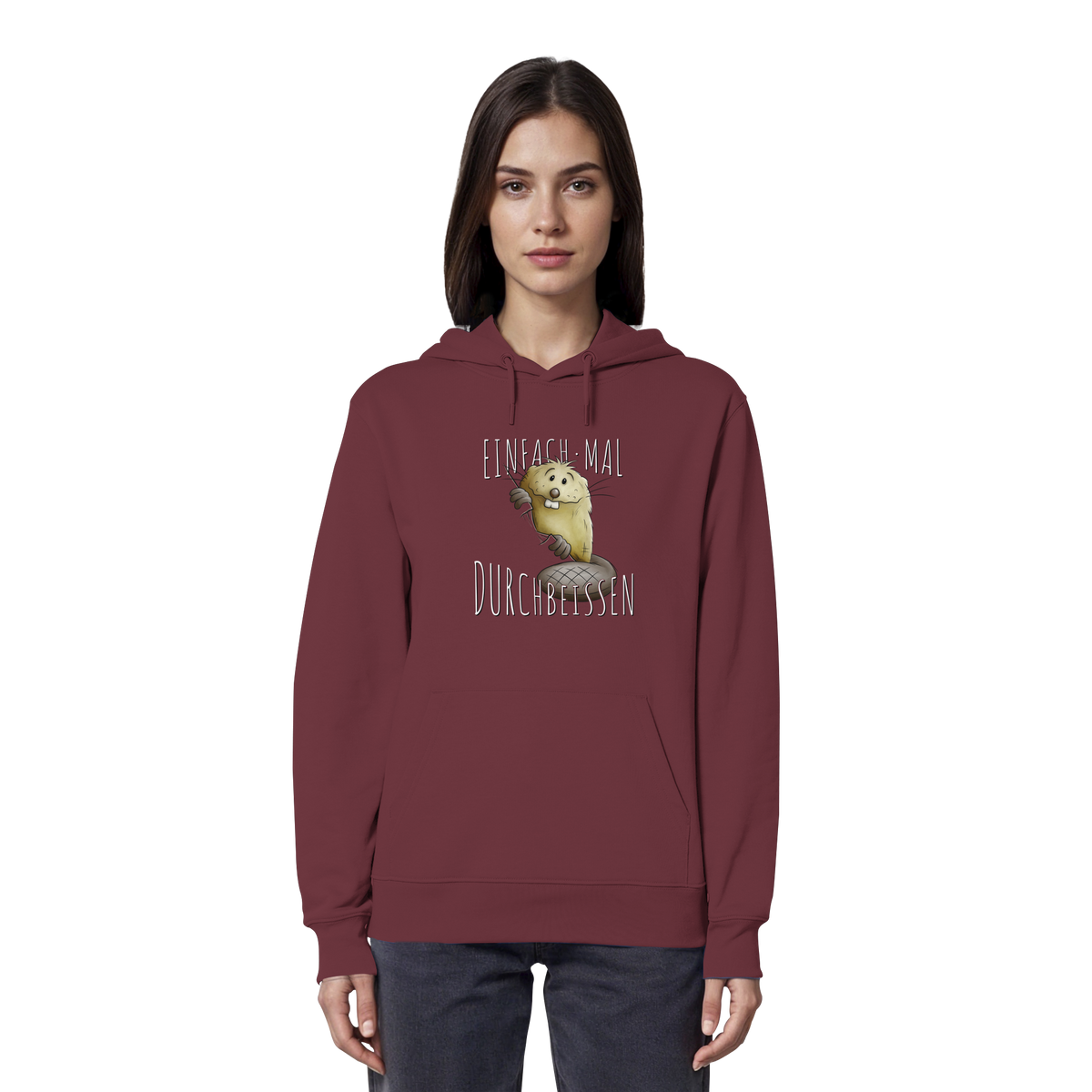 Einfach mal Durchbeissen Biber - Organic Hoodie