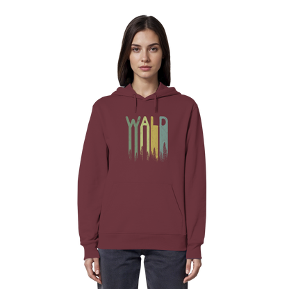 Wald Retro Forst Schriftzug - Organic Hoodie