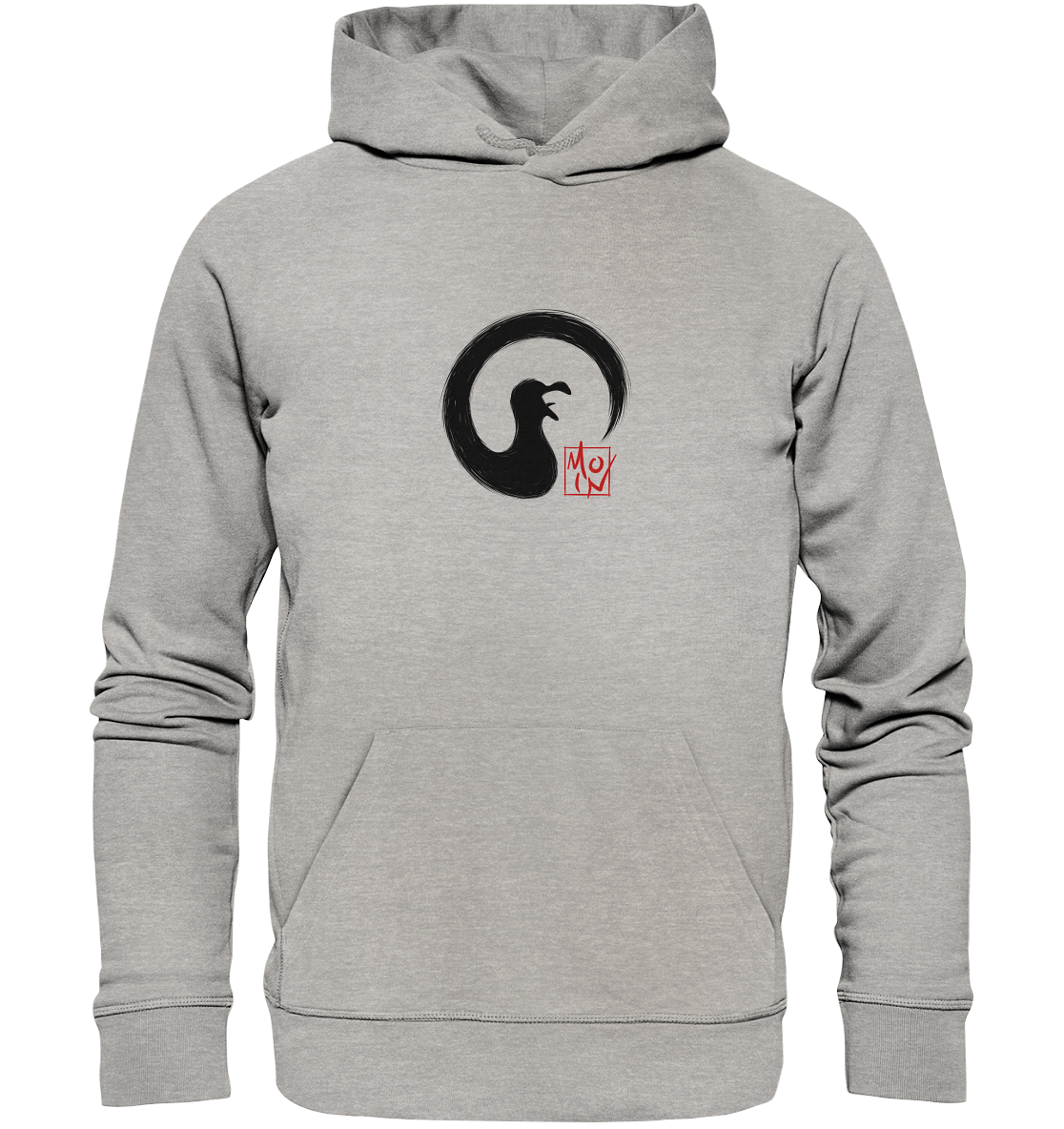 Moin kreischende japanische Enso Möwe - Organic Hoodie