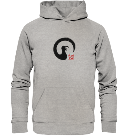 Moin kreischende japanische Enso Möwe - Organic Hoodie