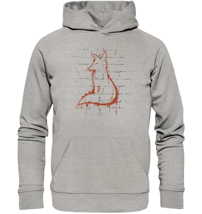 Street Art Fuchs Silhouette - Organic Hoodie