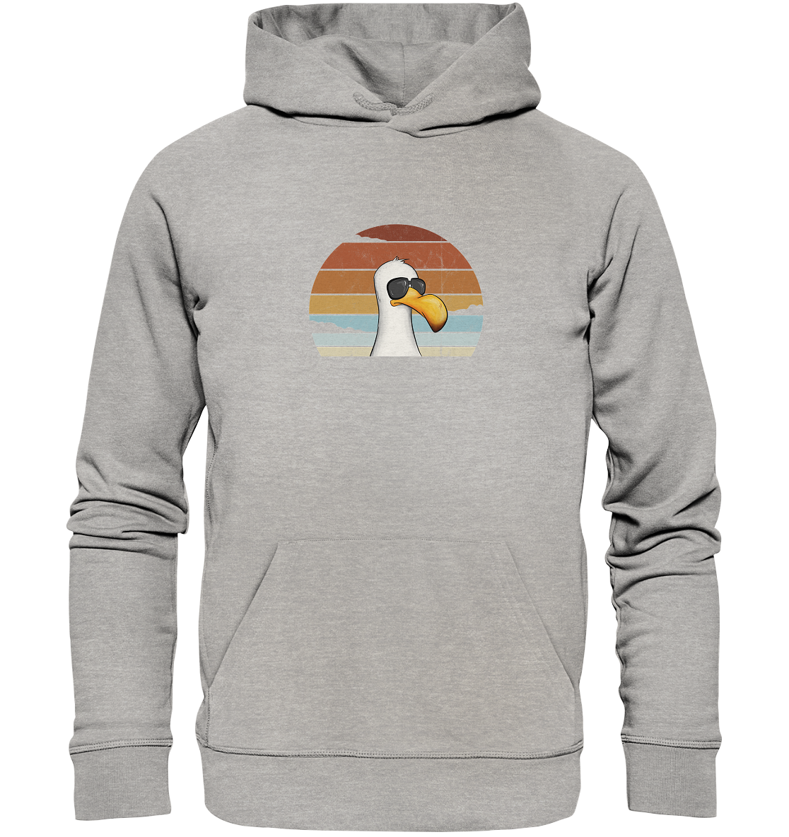 Cool lässige Retro Möwe - Organic Hoodie