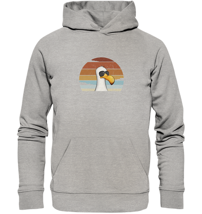 Cool lässige Retro Möwe - Organic Hoodie