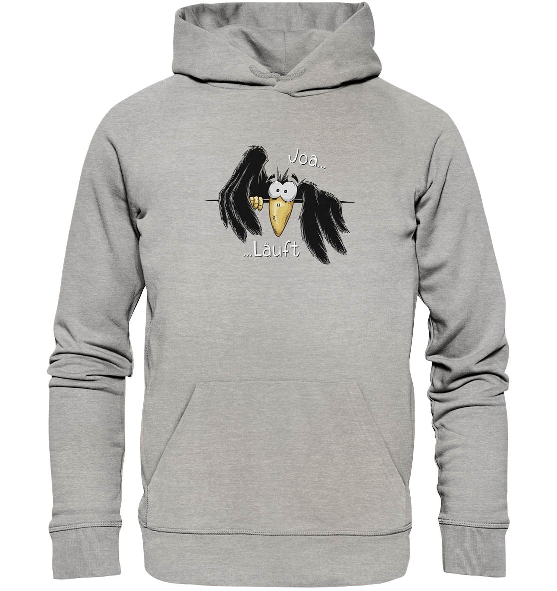 Joa Läuft Krähe gechillter Rabe - Organic Hoodie