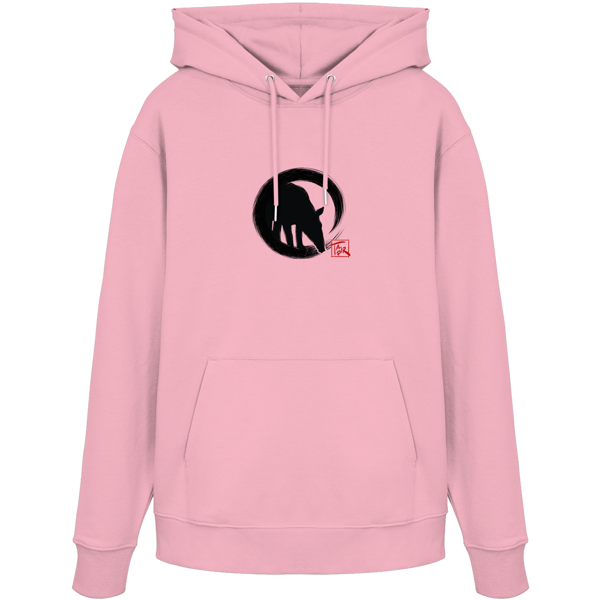 Zen Tapir im japanischen Enso Kreis - Organic Hoodie