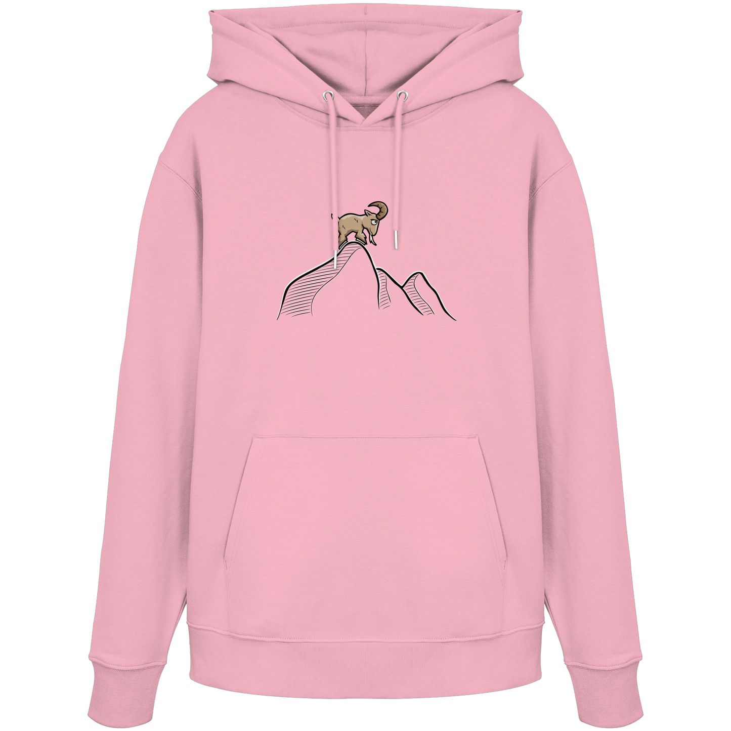 Ziegenbock in den Bergen - Organic Hoodie