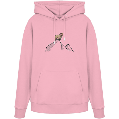 Ziegenbock in den Bergen - Organic Hoodie