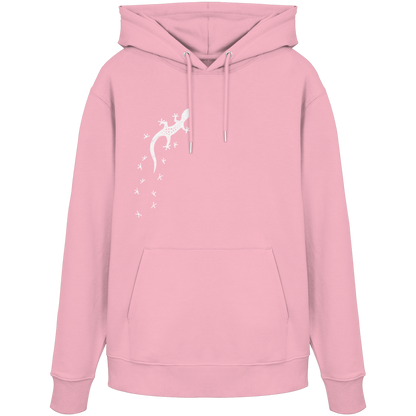 Gecko Eidechse Silhouette hell - Organic Hoodie