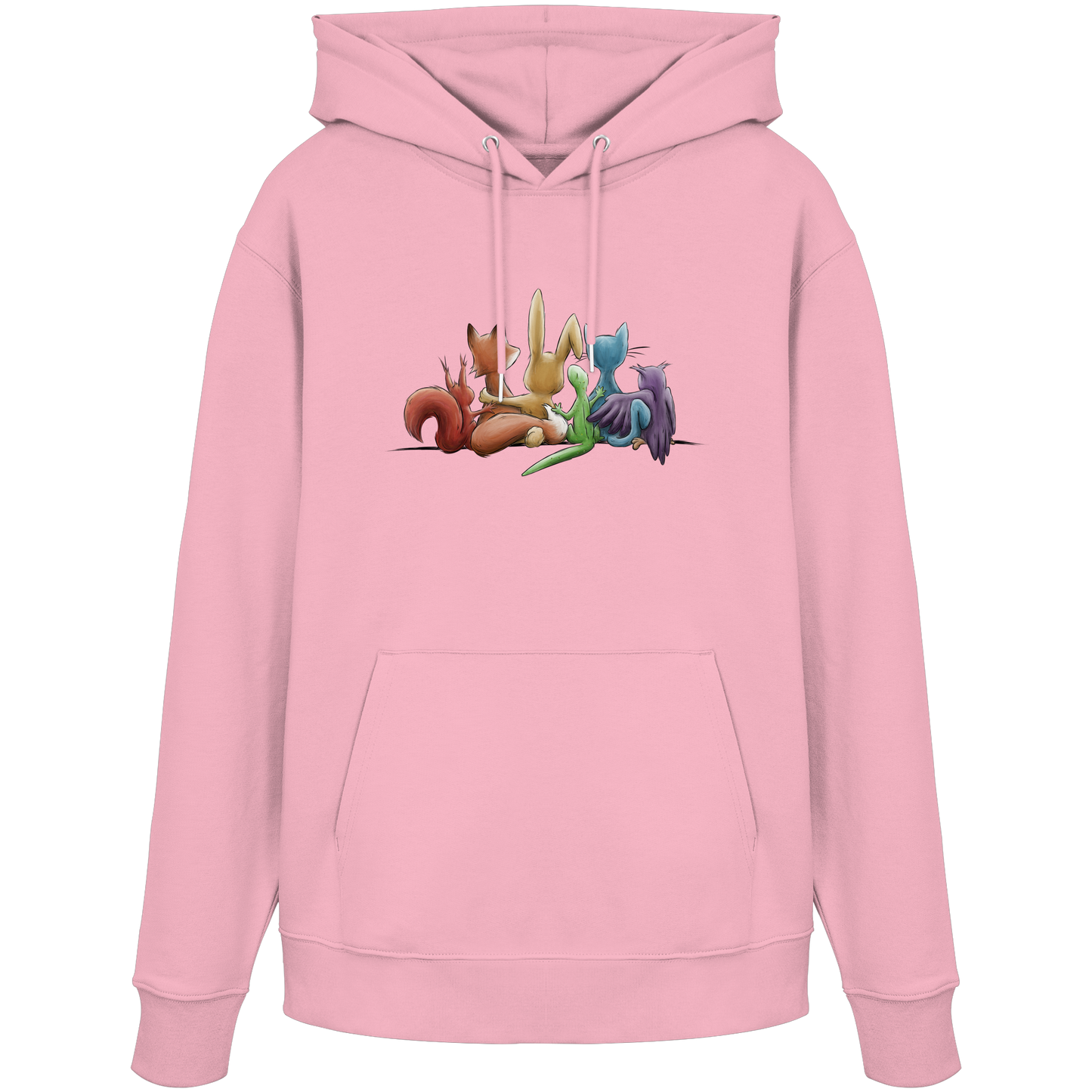 Regenbogen Tiere für Freundschaft, Toleranz und Vielfalt - Organic Hoodie