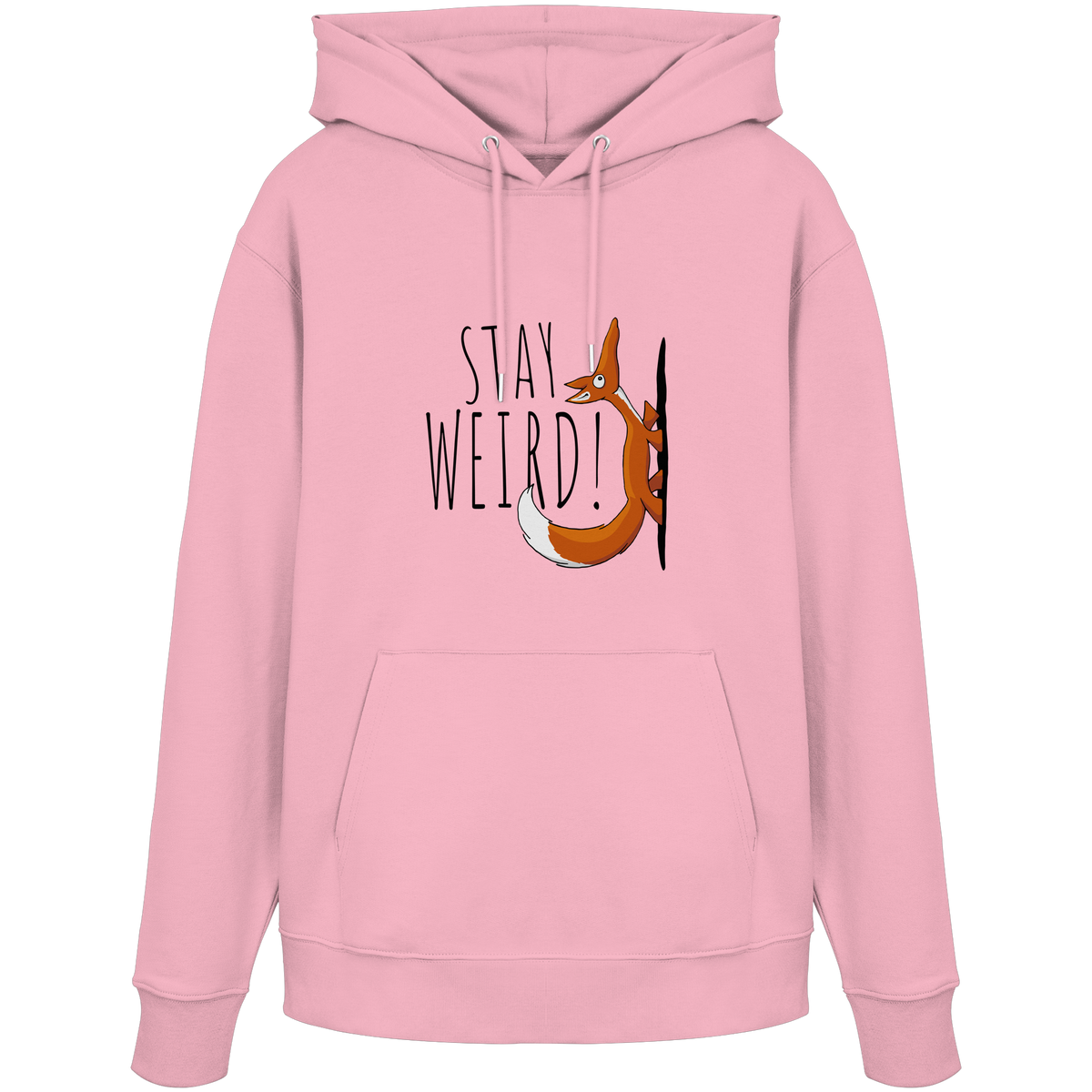 Stay Weird! Schräger Fuchs - Organic Hoodie
