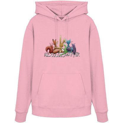 All Colors Matter! Regenbogen Tiere für Vielfalt - Organic Hoodie