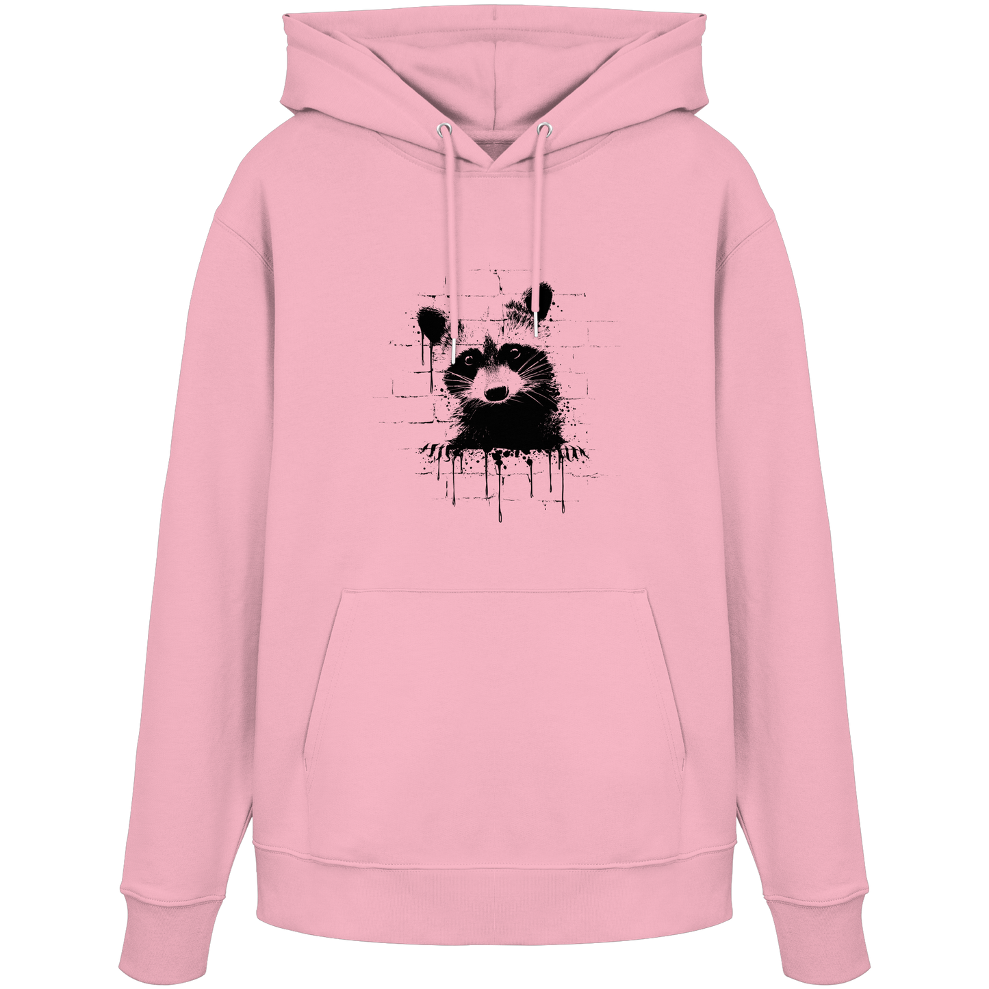 Funky Street Art Waschbär - Organic Hoodie