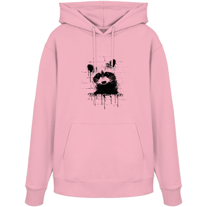 Funky Street Art Waschbär - Organic Hoodie