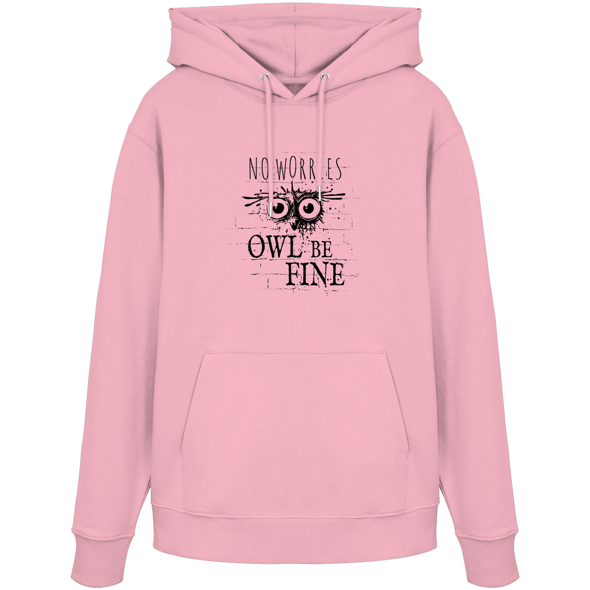 Owl Be Fine Street Art Eule - Organic Hoodie