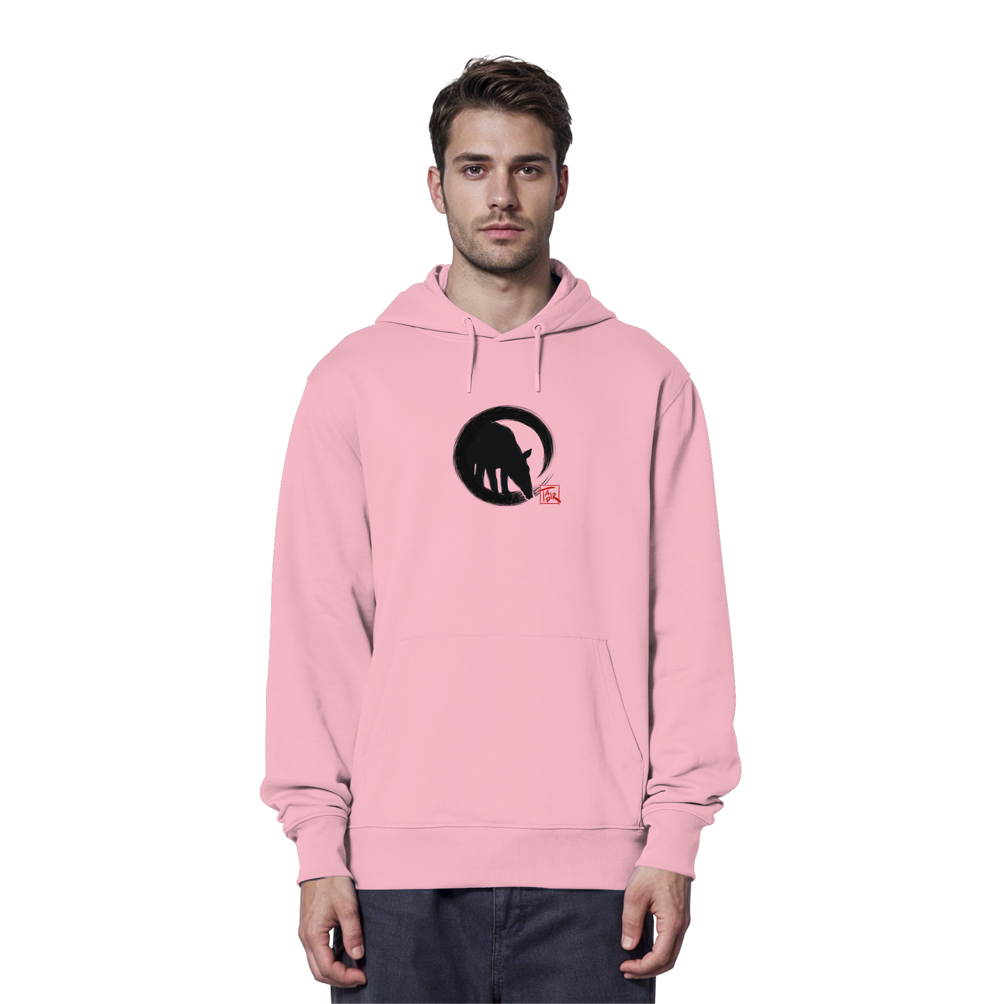 Zen Tapir im japanischen Enso Kreis - Organic Hoodie