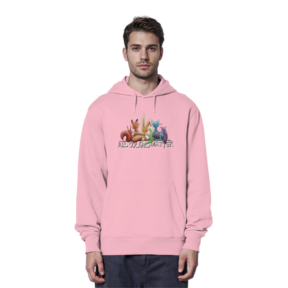 All Colors Matter! Regenbogen Tiere für Vielfalt - Organic Hoodie