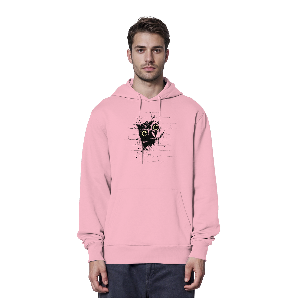 Lässige Street Art Eule - Organic Hoodie