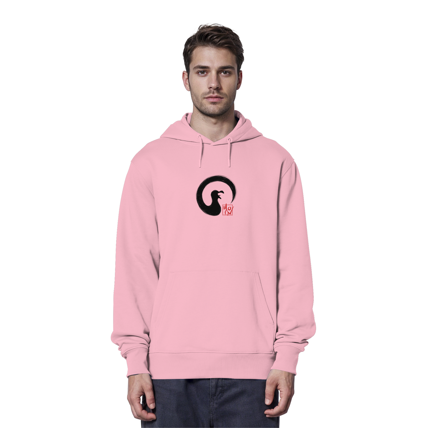 Moin kreischende japanische Enso Möwe - Organic Hoodie