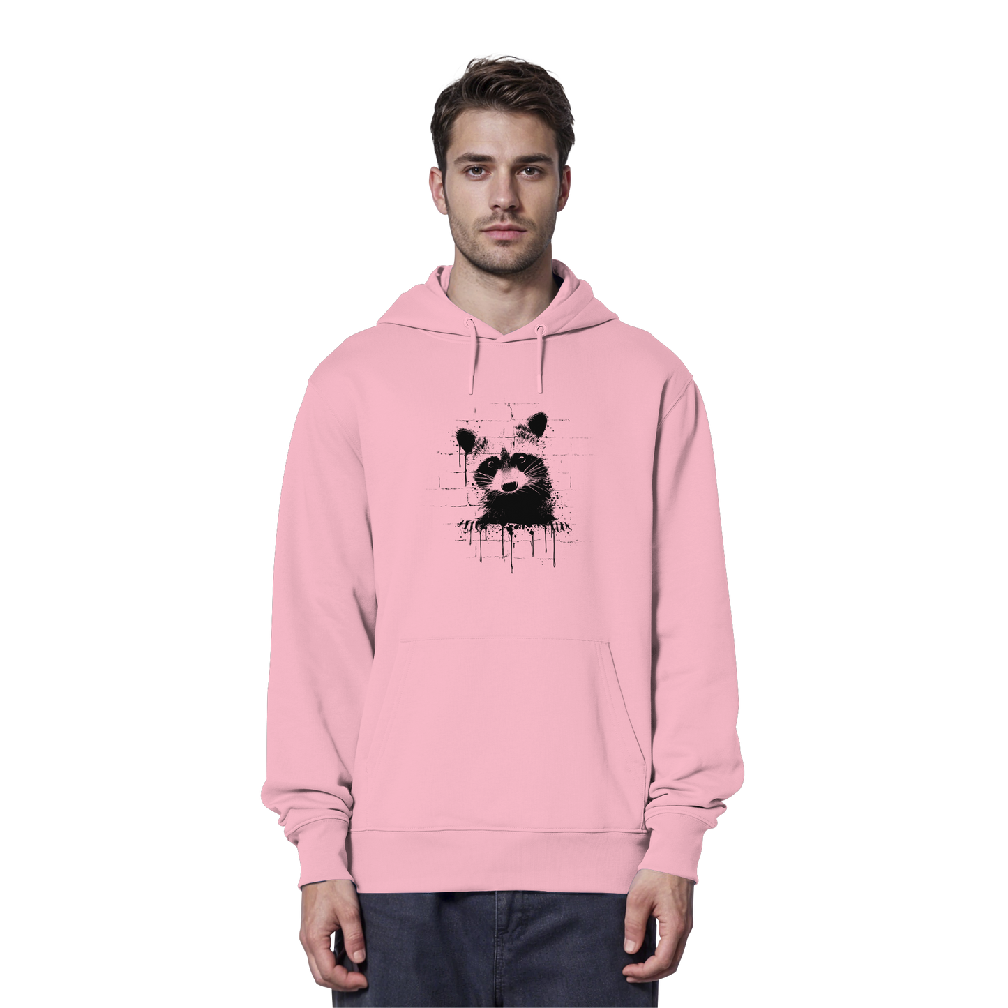 Funky Street Art Waschbär - Organic Hoodie